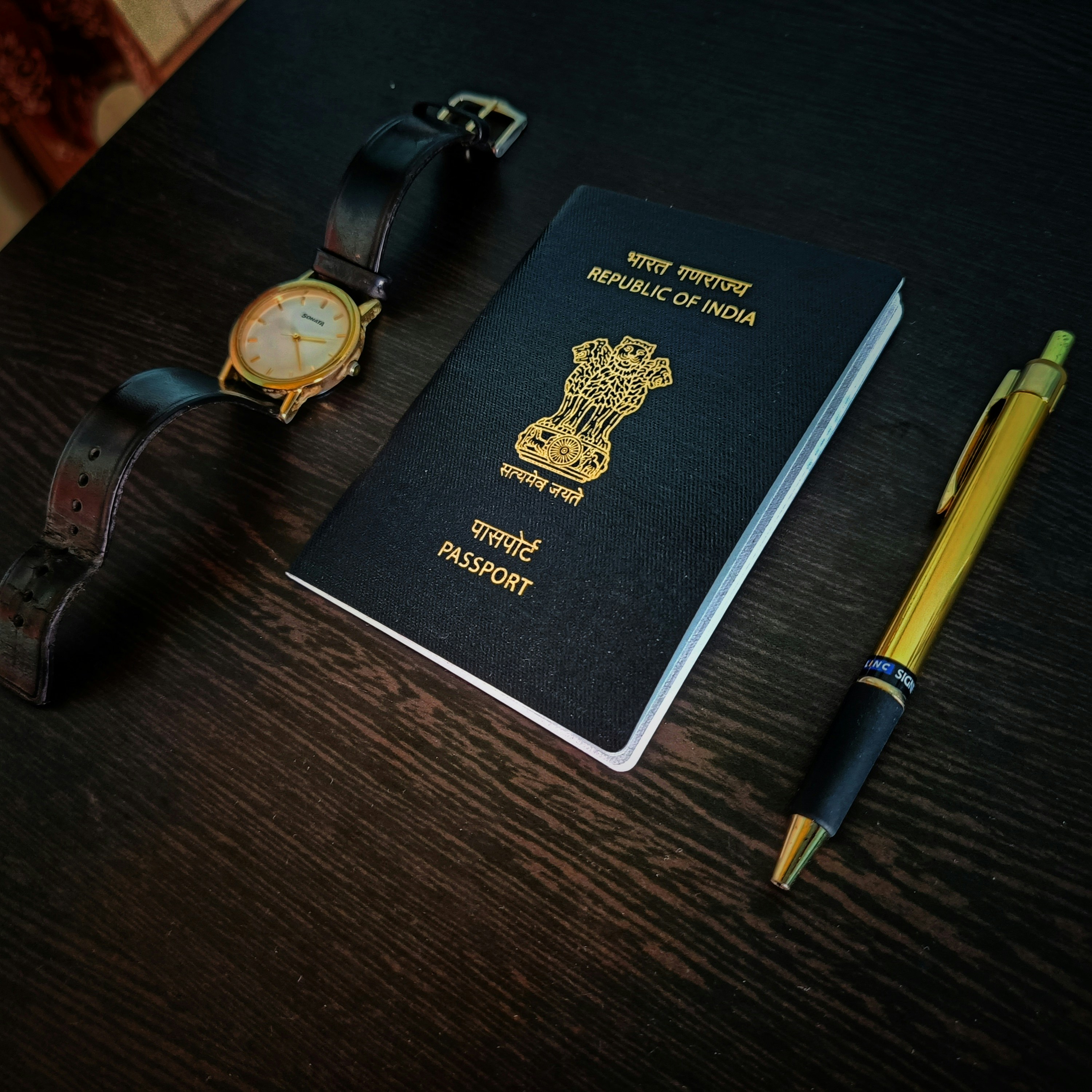 Traveler preparing documents for a Schengen visa application