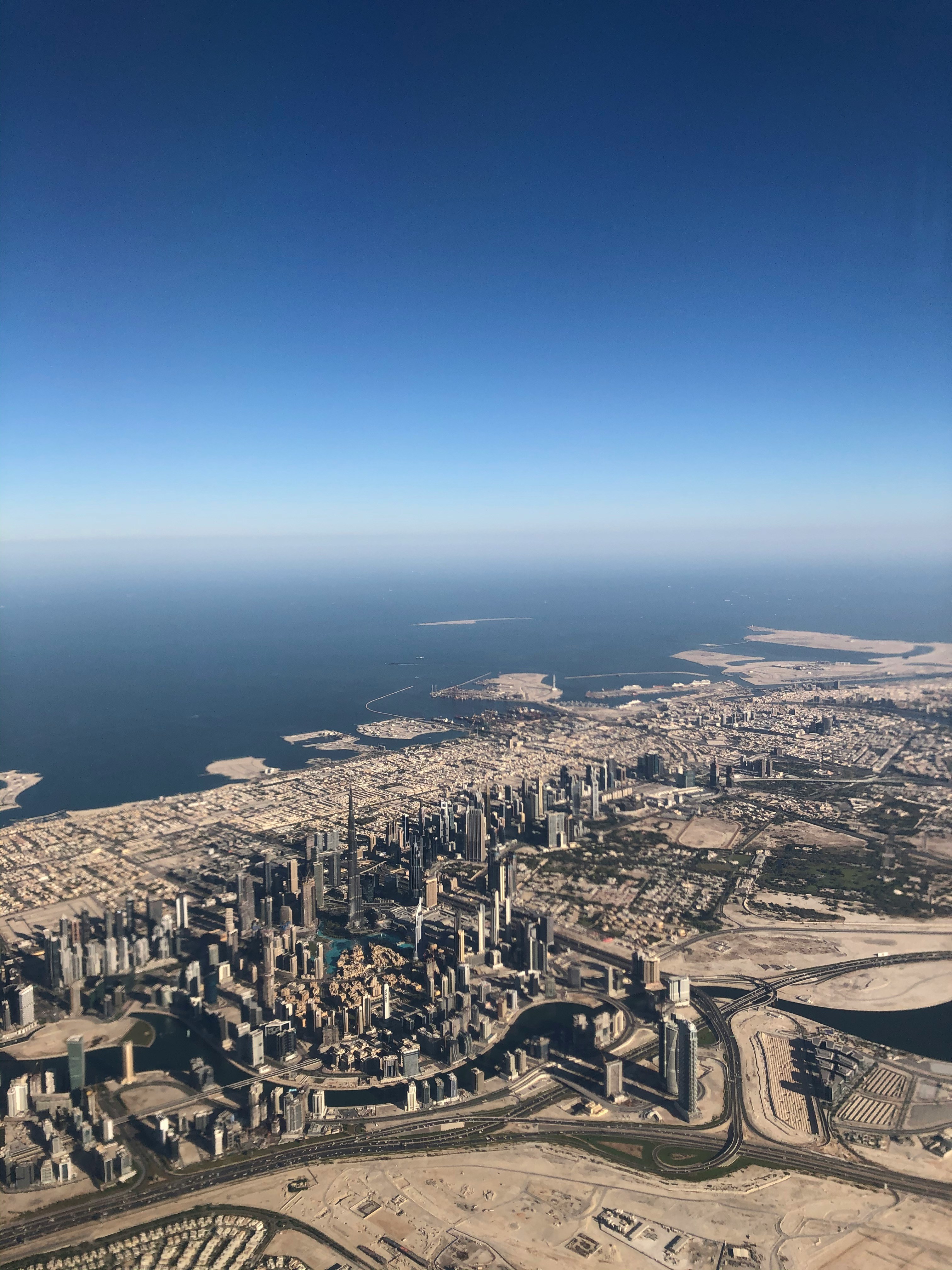 Palm Jumeirah and Atlantis resort from above